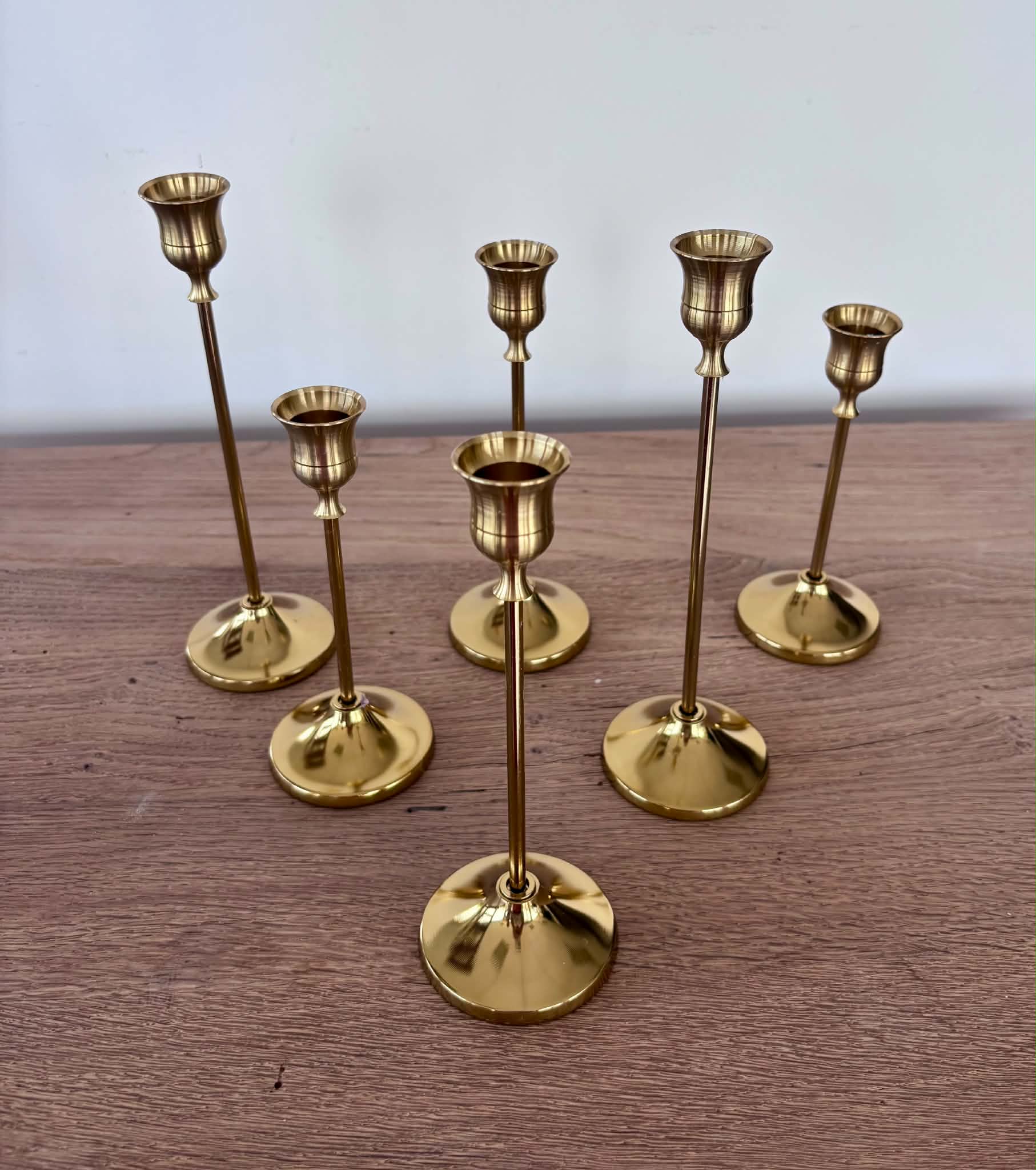 Bougeoir doré (lot de 6)